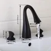 Rubinetti per lavabo da bagno Rubinetto Miscelatore per acqua fredda da bagno con doppia maniglia in bronzo lucidato a olio