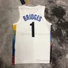 Printed 2023 New Basketball Jersey Mikal 1 Bridges Name Number Away High Quality Breathable Sport Sale High Quality