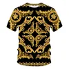 メンズTシャツデザインラグジュアリーチェーンパターンパーソナリティTシャツ女性マン3Dプリント特大のビンテージガールボーイキッズ衣料品トップティー