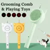 5in1 Pet Grooming Supplies Comb Cat Cat Shedding Hair Hair Remover Combs Cat Stick Toys Laser Cat Toy للقطات التي تلعب لعبة Wand Wand