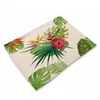 Serviette de table CAMMITEVER afrique du sud plantes Floral joyeux anniversaire serviettes pour une fête de thé multicolore feuilles vertes fleurs tapis