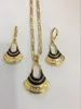 Necklace Earrings Set Crystal Axe Bag Pendant Chain Necklaces Gold Color PNG Jewellery Papua Guinea Wedding Party Women Girls Gifts