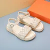 Sandalet Çocuk Partisi Sandalet Çocuk Yaz Sandalet Kalın Sole Girls Slip Shoe Çocuklar Siyah Dokuma 316y Genç Öğrenciler Plaj Sandalet Z0225