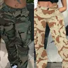 Casual Women Clothing Cargo Pants Print Camouflage Trousers Baggy Straight Capris