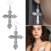 Charm Vintage Punk Gothic Ohrringe Jesus für Kreuz baumeln Ohrringe Tropfen Design Tropfen Ohrringe für Frauen Männer Mode G230225