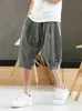 Męskie spodnie Plus Size Summer Harem Pants Mężczyźni Krótkie joggery w stylu chiński w stylu kalflot długość swobodne workowate spodnie męskie spodni 8xl Z0225