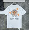 CH Moda Heart Men's Trevina Designer Classic Chromes Marca de verão Pescoço de manga curta de manga sânscrita shirt horseshoe Pattern tops Tees 3ouf