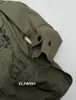 Frauen Jacken 2023 Frau Mode Khaki Gestickte Militär Jacke Front Taschen Taille Kordelzug Lange Ärmeln Übergroßen 230225