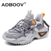 GAI Kleding Schoenen ADBOOV Mode Chunky Sneakers Mannen Echt Leer Casual Trainers 230225