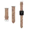 Äkta ko läderklocka för Apple Watch Strap Bands Smartwatch Band Series 1 2 3 4 5 6 7 S1 S2 S3 S4 S5 S6 S7 SE 38mm 41mm 42mm 45mm 49mm Designer Smart Watches Straps