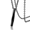 Pendentif Colliers En Acier Inoxydable Twist Stick Pendentifs Pour Hommes Femmes À La Mode Bijoux Goutte