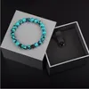 Bracelet de perles en hématite et cylindre de Labradorite pour Homme, en acier inoxydable, bijoux faits à la main pour femmes et hommes, cadeau Original