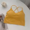 Camisoles Tanks Breattable Sexy Tank Tops Women Summer Vest Crop med Pad Cross Straps Camisole For Gym Fitness Running Yoga Sport