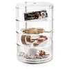 Sieraden zakjes stapelbare heldere ornamenten containers opslag organizer met deksels 4 spijnen lagen transparant en accessoires org