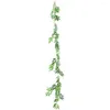 Decorative Flowers Artificial Plant Eco-friendly Elegant Realistic Simulation Willow Leaves Vine Home Decor