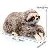 Plyschdockor 35 cm söt realistisk tre toed doth plysch fylld djur leksak mjuk plysch sloth critters barn barn födelsedagspresenter plysch docka 230225