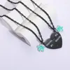 Anhänger-Halsketten Ralukiia Weirdo 1 und 2 passendes Herz-Halsketten-Set für Freundschaftsgeschenke, Frauen, Dame, Mädchen, Schwester, BFF-Freundin