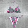 Bikinis Designer de três pontos de maiô para mulheres cartas cheias de roupas de banho de banho de praia de praia