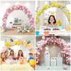 Party Decoration Balloon Arch Holder Kit 9ft Tall 10 ft bred med 2 vattenfyllningsbara basar 50 st -klipp 15st vikta glasfiberpoleparty