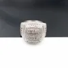 مصمم المجوهرات Hotsale مخصصة الذهب الأبيض مطلي مع Moissanite Diamond 925 Silver Champion Ring للمجوهرات الرجالية