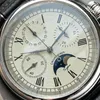 Orologi da polso Sugess Orologio vintage da uomo Orologi da polso meccanici da uomo Seagull ST1908 Movimento cronografo Sapphire Moon Phase Mens