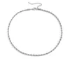 stainless steel necklace 3mm/4mm fried dough twist chain necklace gold-plated women's necklace