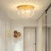 Lampadario del corridoio dell'hotel, illuminazione a soffitto rotonda in cristallo, luce interna per la decorazione del corridoio del balcone