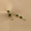 Charme Ghidbk Trendy Triple Square Facettes Acrylique Boucles D'oreilles Pendantes Pour Lady Déclaration Or Couleur Vert Menthe Pierre Drop Dangle Boucles D'oreilles G230225