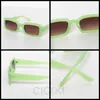 Gafas de sol CICIXI Gafas de sol rectangulares Mujeres Ins Popular Retro Jelly Color verde Gafas Sombras UV400 Hombres Gafas de sol cuadradas Imagen real G230225