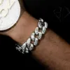 Designer Jewelry Hotsale Gems Hip Hop style Iced Out Sterling Silver Moissanite Cuban chain Bracelet chain