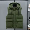 Män s västar plus storlek 10xl 11xl jacka vintervattentät varm ärmlös män mode huva casual thicken waistcoat 230225