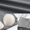 Camisoles réservoirs mode Camisole débardeur avec soutien-gorge intégré femme Sexy sangle culture femmes Tube sans fil Bralette sous-vêtements