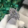 Anel de moissanite 18k, pedras brilhantes, corte, simulação, anéis de diamante, casamento, noivado, para mulheres