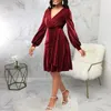 Vestidos casuais vestidos formais mulheres elegantes moda coreana outono 2023 Mini vestidos com manga Bodycon vestido vintage