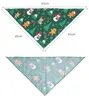 Hundkläder Happy Christmas Bandanas Triangular Bandage for Pet Cat Justerbara hundar Neck Scarf Grooming Accessories