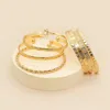 S83t Bangle 4 2 pezzi / set Boho bracciali donna set modello intagliato stelle cuore geometrico braccialetto aperto in oro regalo semplice gioielli per feste