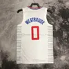 Gedrukt 2023 Nieuwe basketball jersey Russell 0 Westbrook Naam Nummer Uit Hoge kwaliteit Ademende Sport Sale Hoge kwaliteit Man
