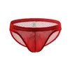 Underpants Plus Size Sexy Men's Panties Mesh Sissy Gay Male Erotic Underwear Breathable Jockstrap Thongs See Through Lingerie