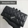 Designer plånböcker CC Tote Quilted Bag Sacoche Card Holders One Shoulder Underarm Flap Handväskor Black Caviar Leather Women and Mens 156e