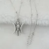 Catene 12 pezzi Collana della dea della fertilità della luna della stregoneria con gioielli alla moda da donna