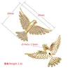 Hoopörhängen Hecheng 1Pair Cz Eagle Wholesale Gold Silver Color Animals Copper Cool Fashion For Women Gift Party VD660