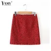 Юбки винтажные леопардовые юбка для печати женская сексуальная панк мини -уличная одежда женщин карандаш высокая талия 2023 Корейская одежда красная