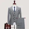 Costumes pour hommes Pantalons pour hommes Arrivée Plaid Plaid Vestes de robe de mariée masculine décontractée Vestes