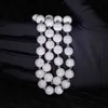 Yu Ying Customization Halsband 925 Solid Silver VVS Round Moissanite Ball Chian för hiphopsmycken