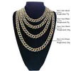 Hotsale edelstenen 6 mm 8mm Miami -stijl Iced Out Moissanite 925 Sterling White Gold Hip Hop Necklace Cuban Link Chain