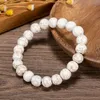 Filo Di Perline Bracciale Turchese Bianco Temperamento Semplice Perline Tonde Per Uomo E Donna Gioielli 8mm 10mm Regalo PersonalizzatoPerline