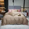 Set di biancheria da letto in cotone egiziano con fiori blu ricamati copripiumino bianco grigio set da 4 pezzi con federe per lenzuolo con chiusura a cerniera