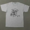 Męskie koszule yoshitomo nara śmieszne anime t-shirt bawełna męska koszula koszulka