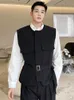 男性のベストiefb wear韓国のトレンディガードルベストオス2023秋の丸い襟胸肉のノースリーブ服9A0977 230225