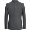Mezclas de lana para hombres parklees gabardina gris otoño hombres calientes chaquetas delgadas sólidas en la oficina vintage blazer blazer sobre abrigo 230225